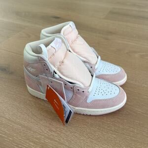 Nike Air Jordan 1 High Sneakers Washed Pink Size USW7 Pink White